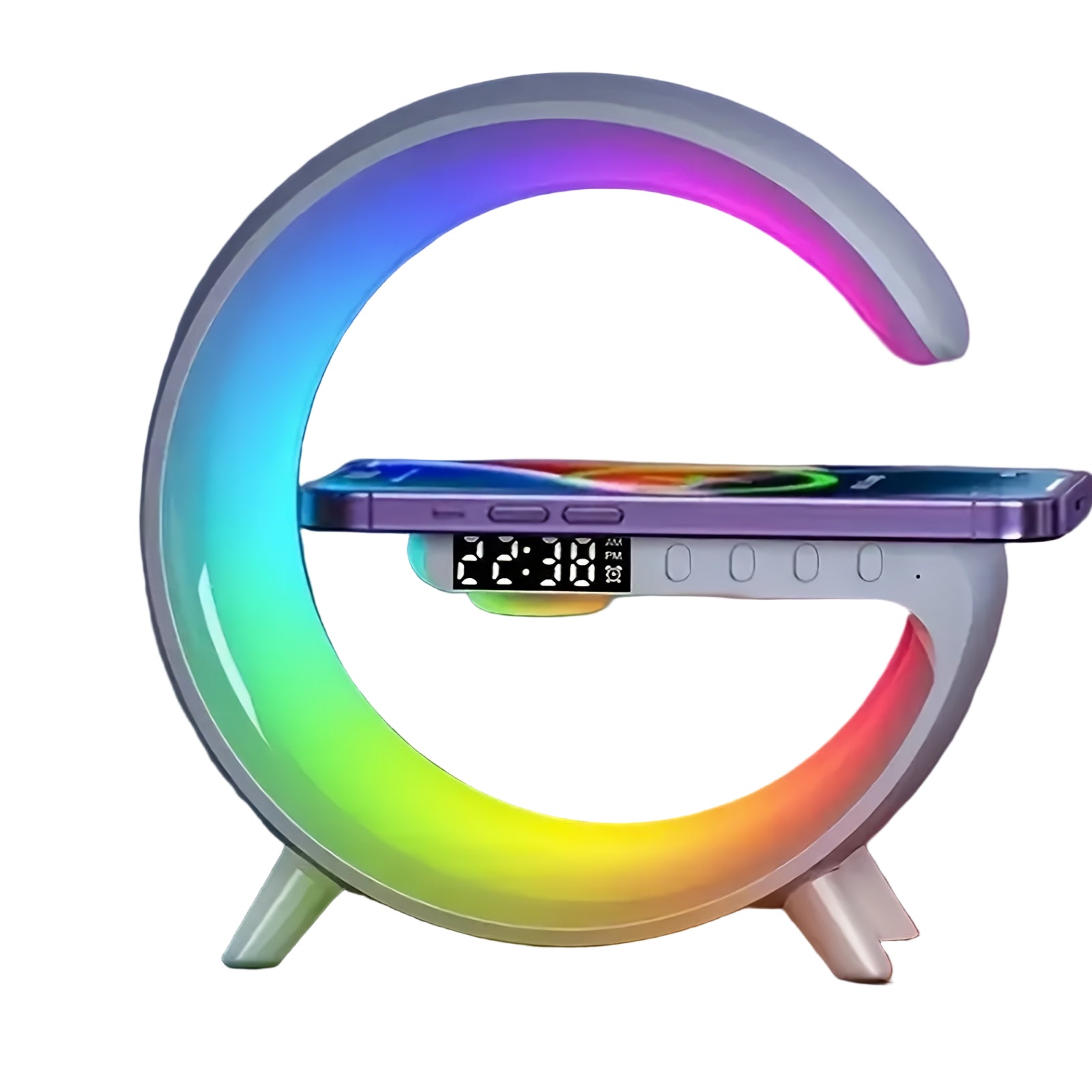 Wireless Bluetooth Speaker with RGB Light & Alarm-0