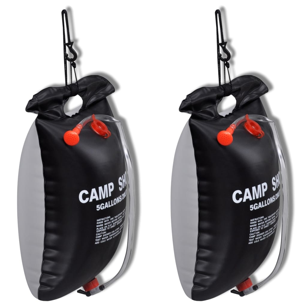 VidaXL camping showers 2 pcs solar 20 l-0