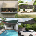 Vidaxl sun sail 160 g m² 4x4x5.8 m HDPE black-0