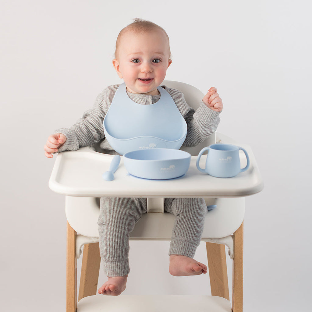 Silicone Bib - Blue-1