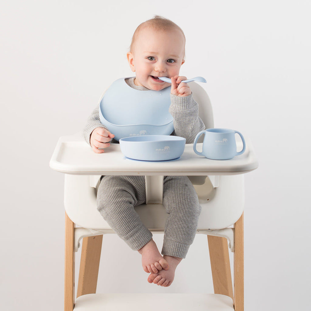Silicone Bib - Blue-3