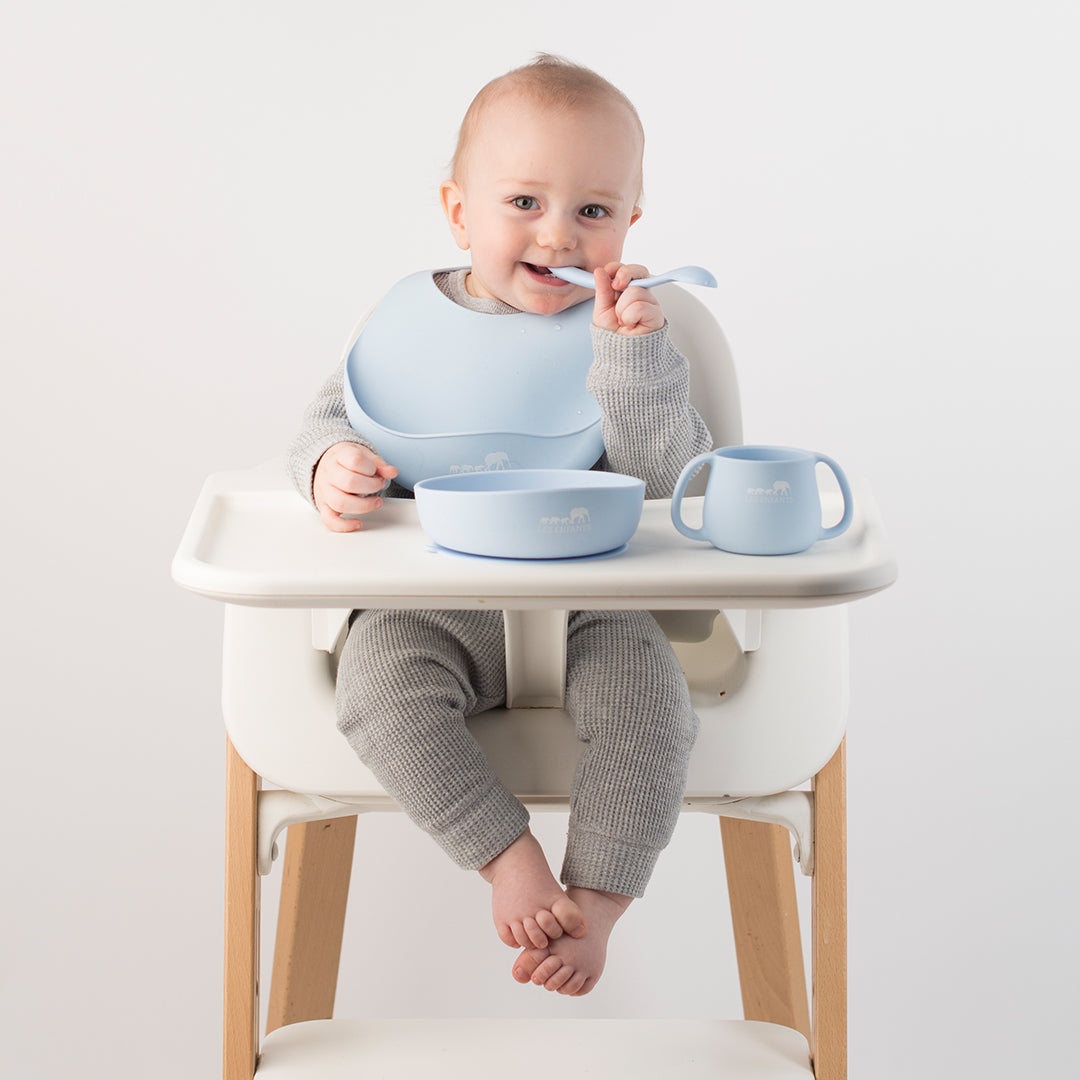 Silicone Bib - Blue-3