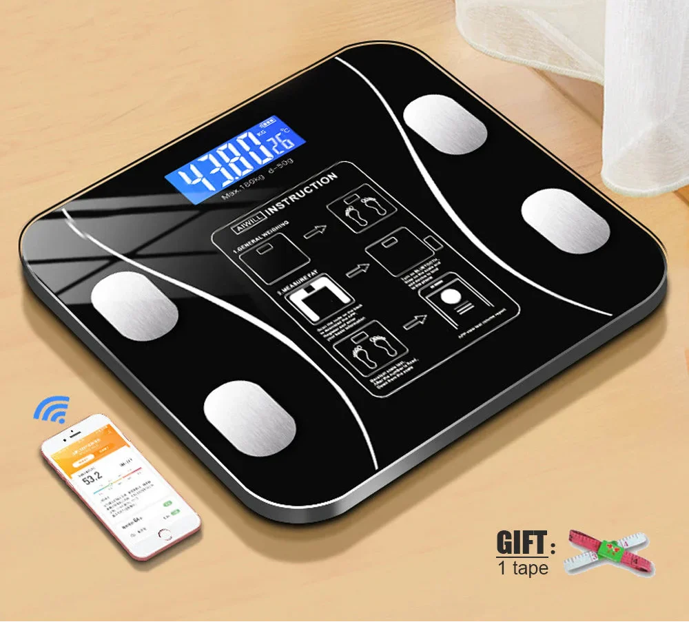 Smart Body Fat Scale Bluetooth Black-1