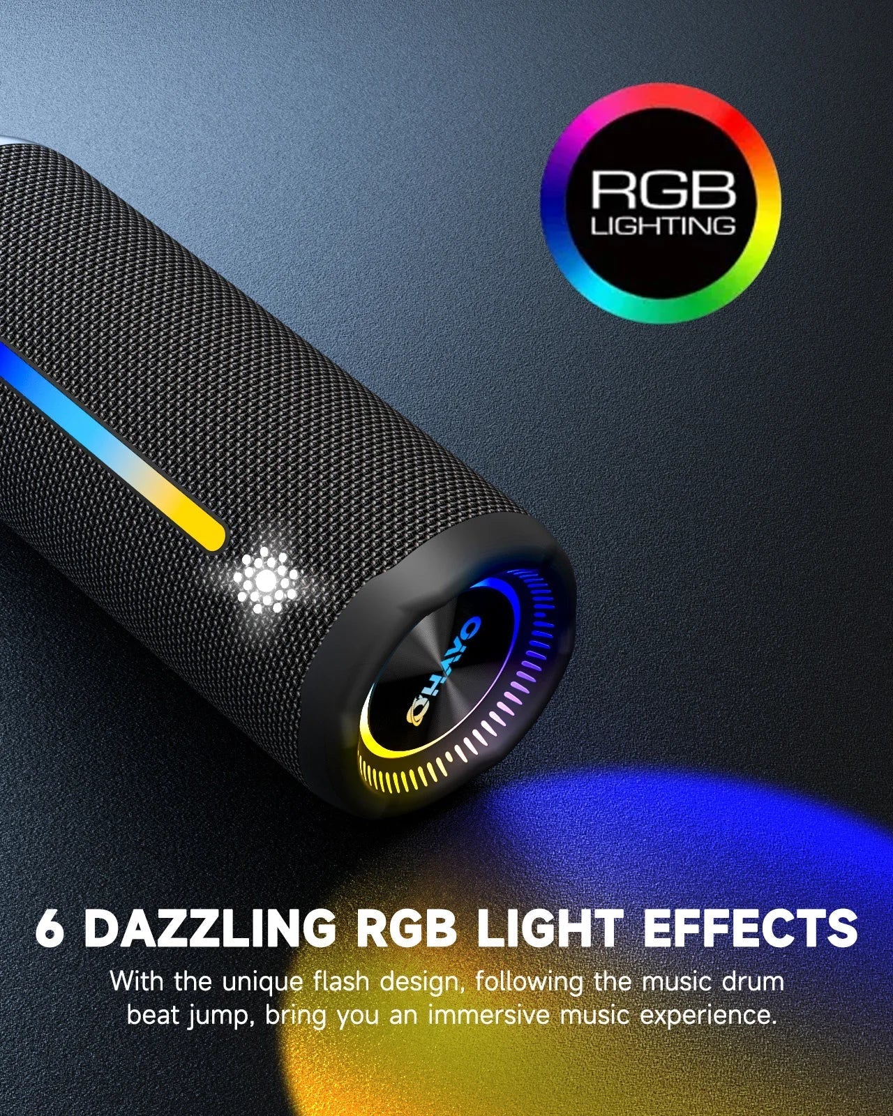 Bluetooth Speaker Dazzling Lights Black-1