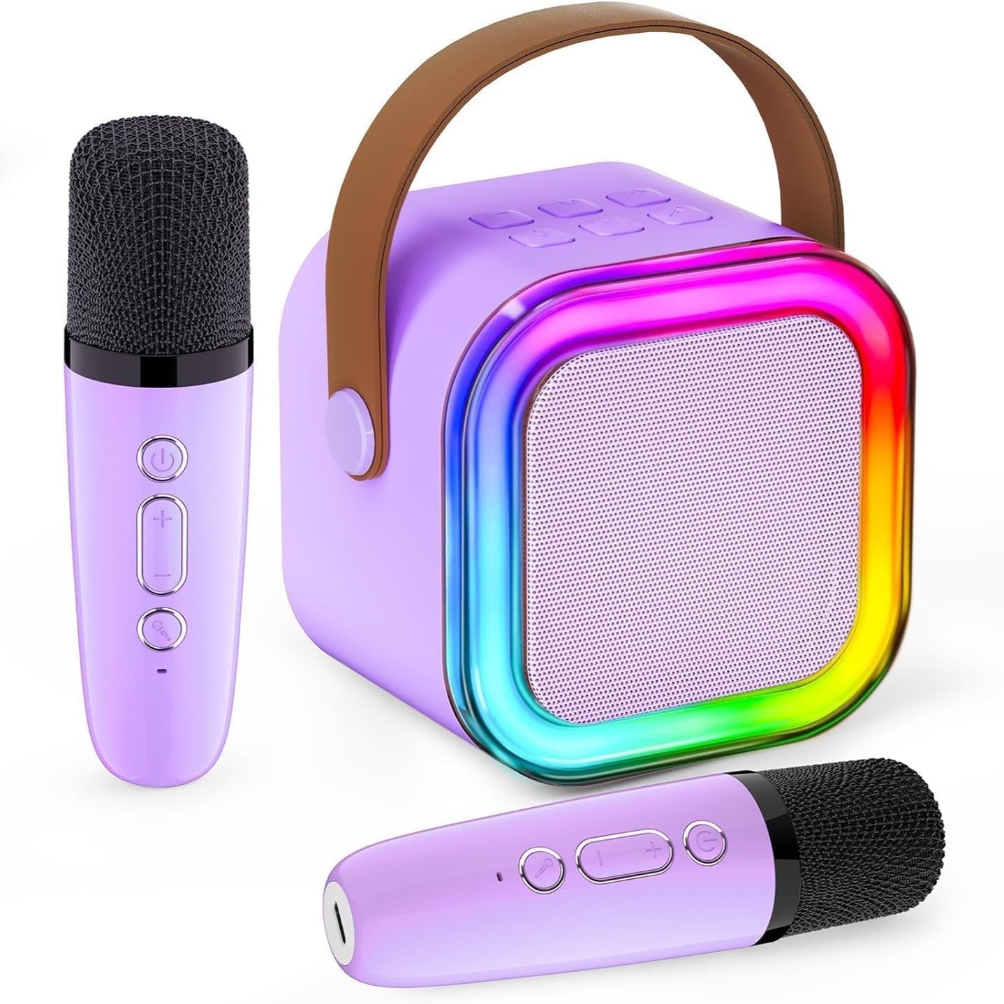Wireless Mini Karaoke Machine with Microphones-0