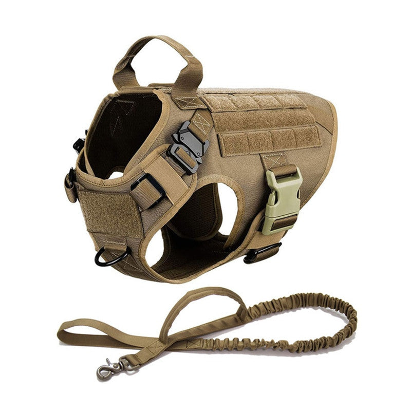 Metal Buckle Tactical Dog Harness & Lead-10