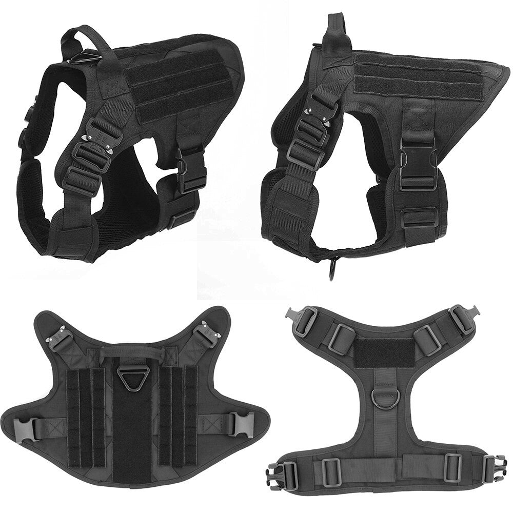 Metal Buckle Tactical Dog Harness & Lead-1