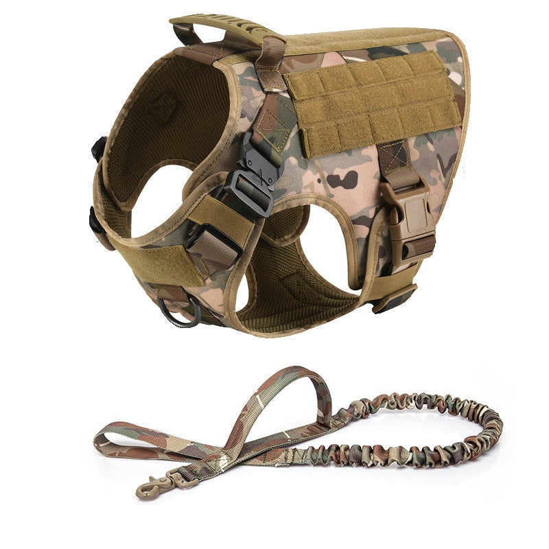 Metal Buckle Tactical Dog Harness & Lead-13