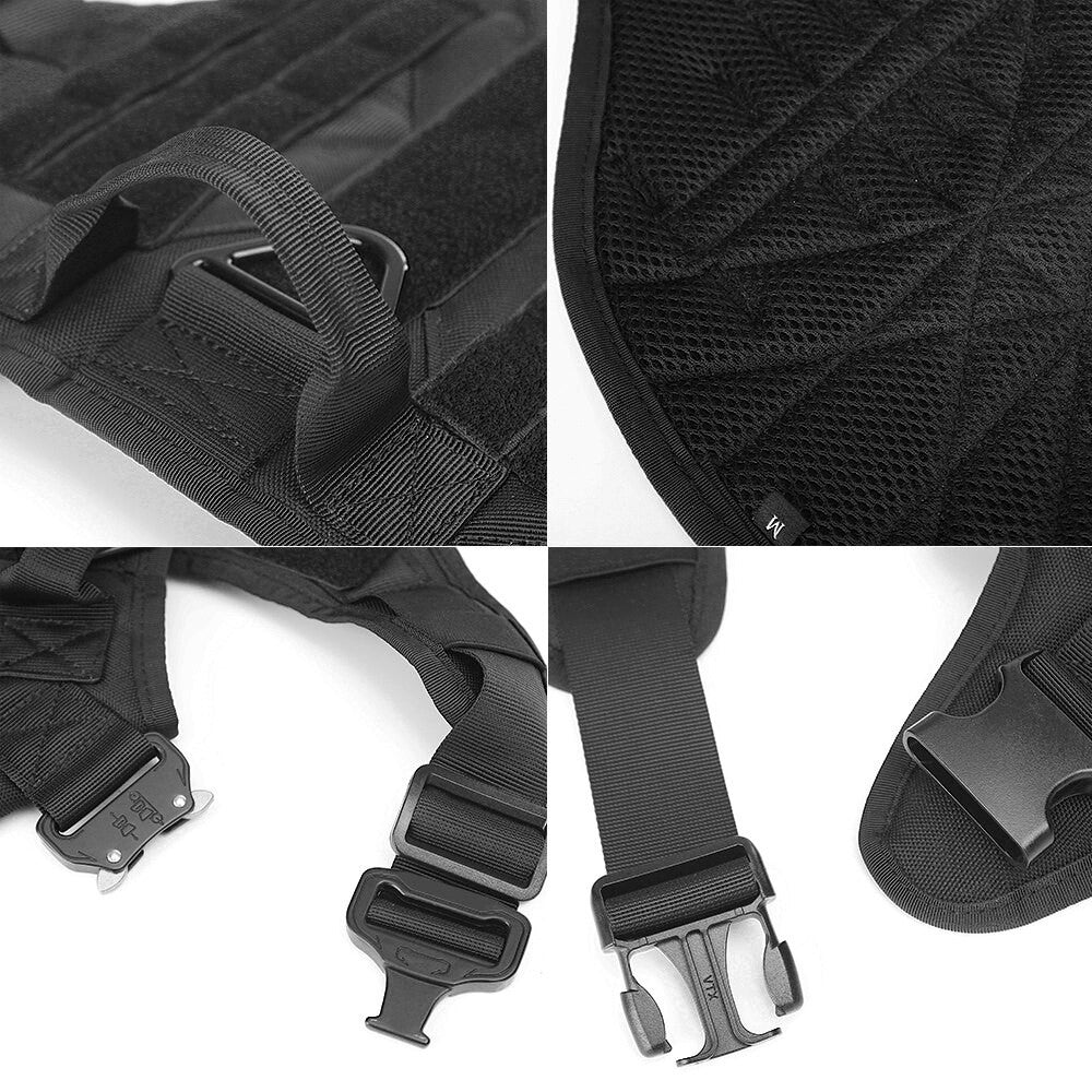 Metal Buckle Tactical Dog Harness & Lead-4