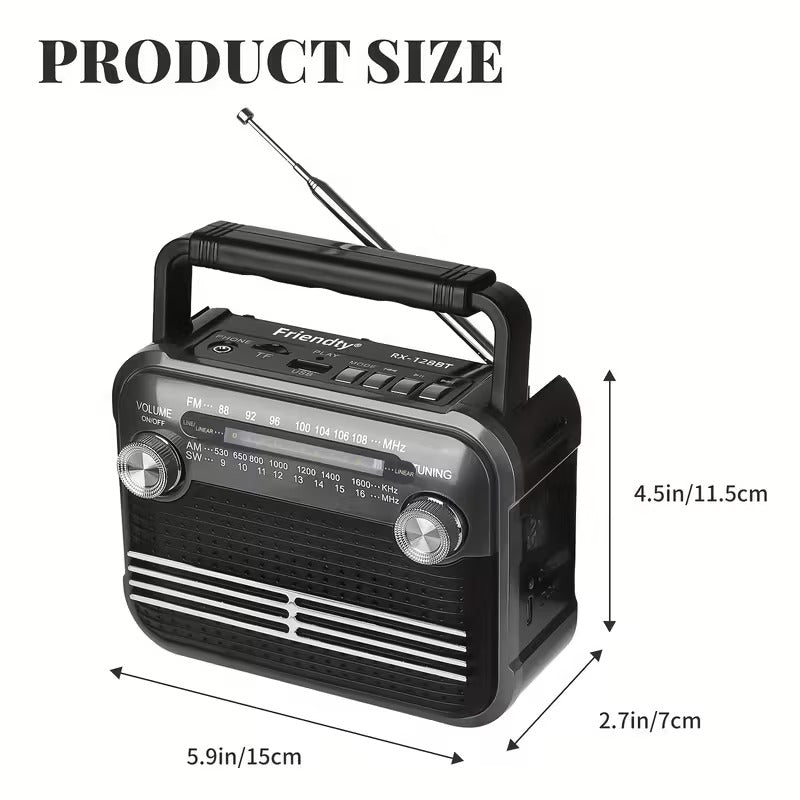 All-Band Radio with USB/BT/FM/AM/SW-1