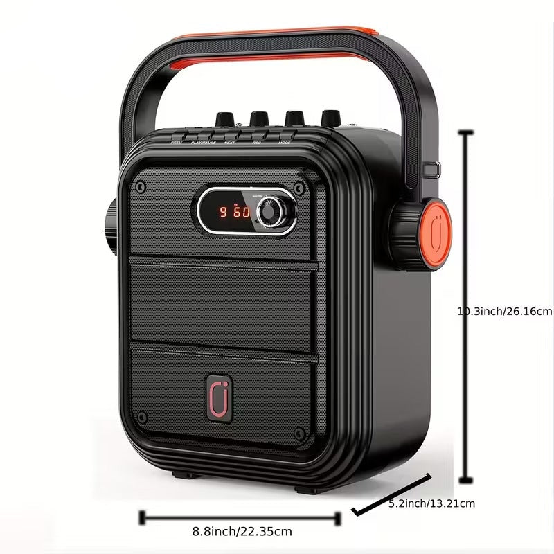 Portable Karaoke Machine with 2 Wireless Microphones-2