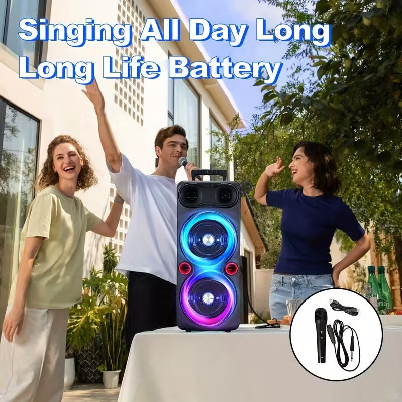 Wireless Party Speaker with RGB Bass Sound-2