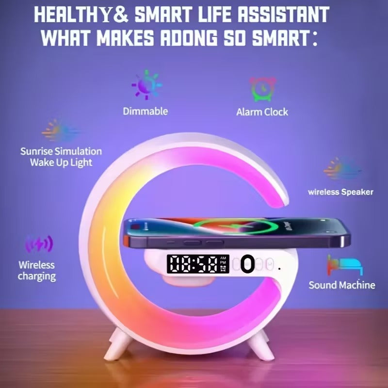 Wireless Bluetooth Speaker with RGB Light & Alarm-2