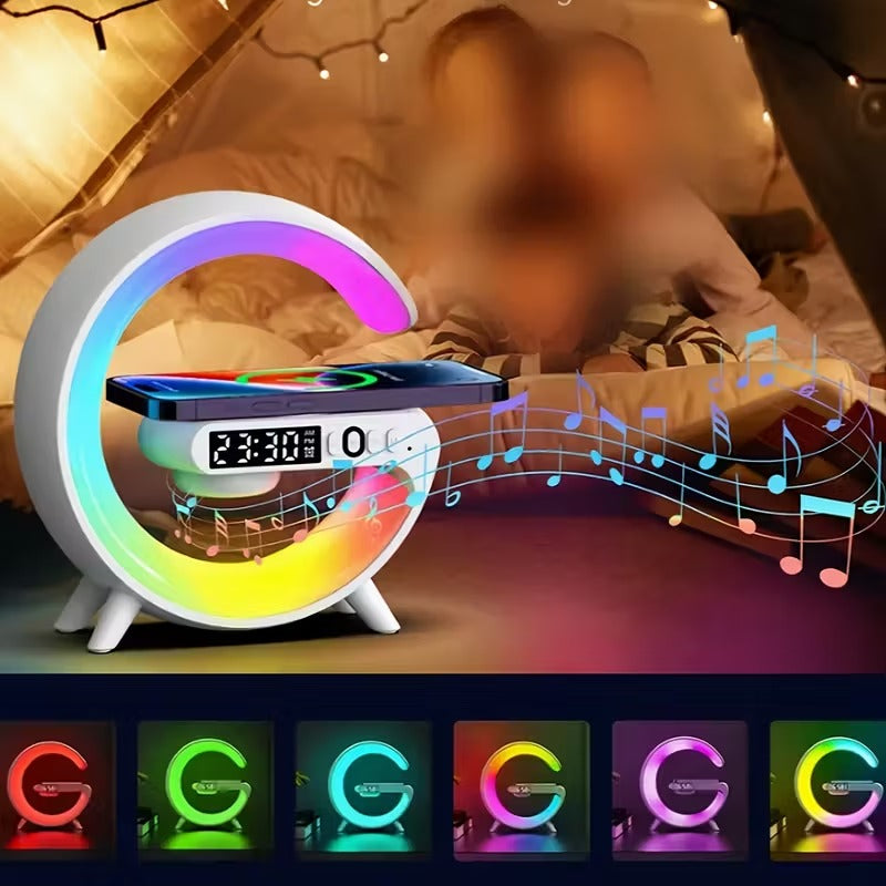 Wireless Bluetooth Speaker with RGB Light & Alarm-4