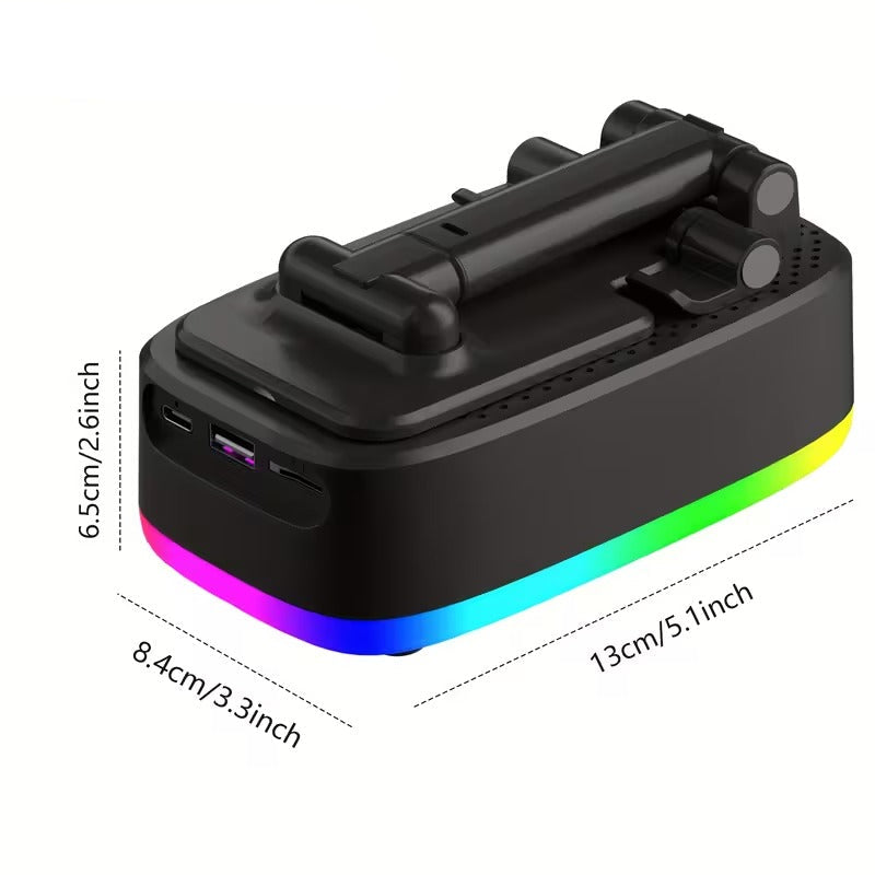 Wireless Speaker with Phone Holder and Power Bank-3