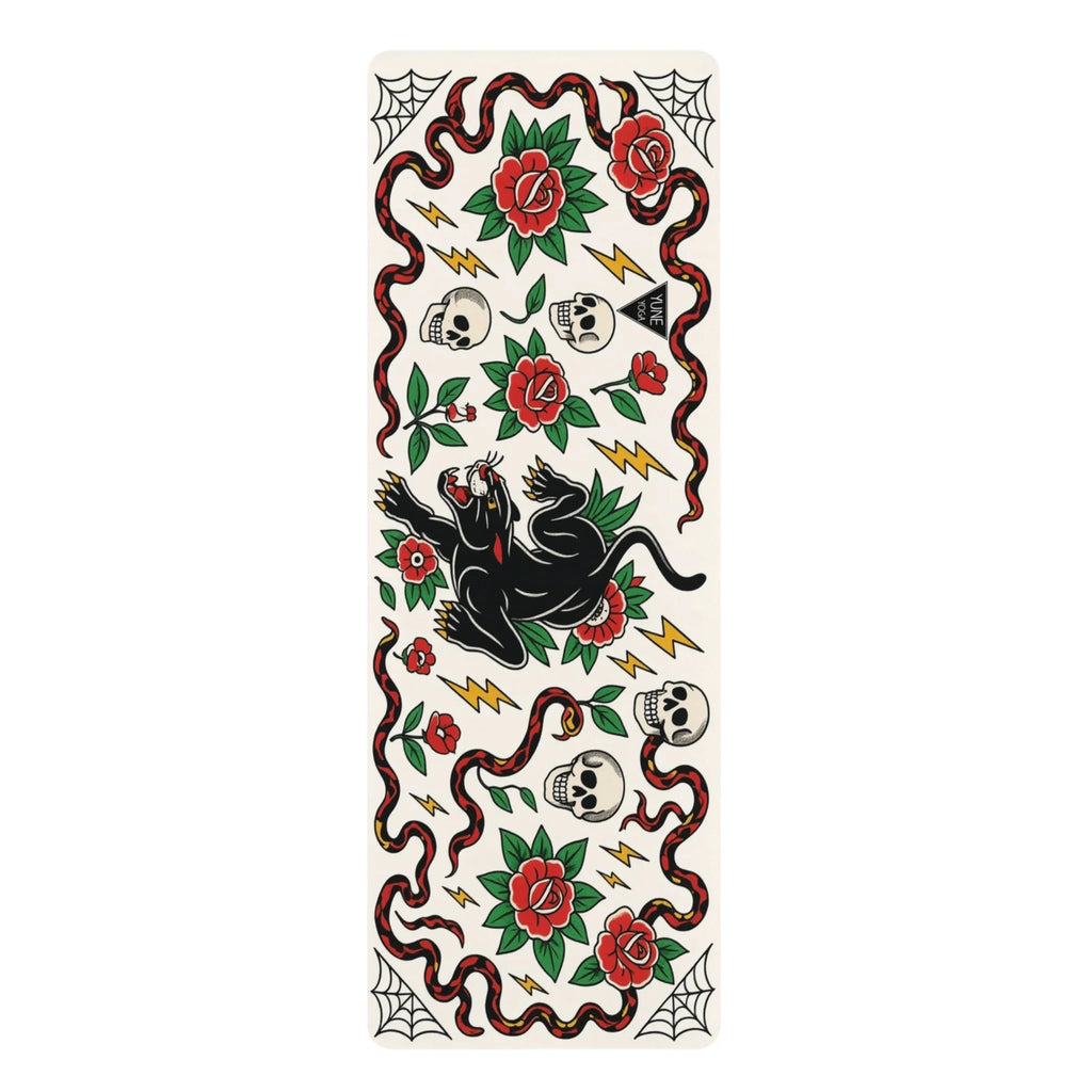 Nine Lives, Zero Slips — Black Cat Yoga Mat (3mm) | Yune Yoga-0