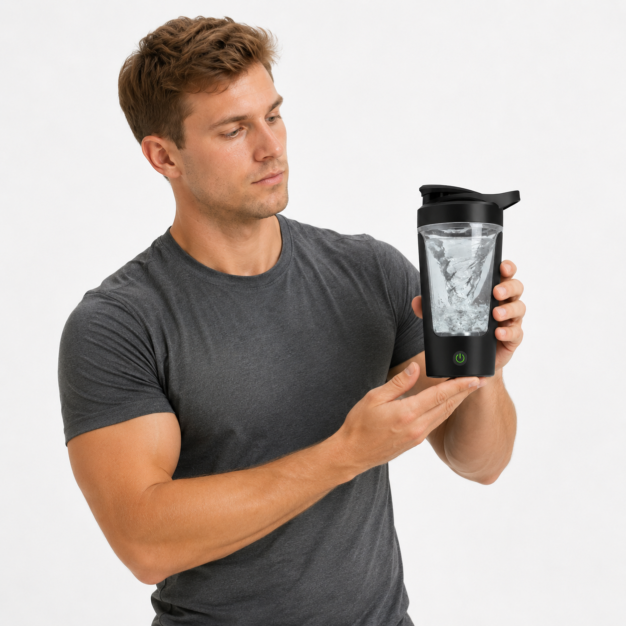 Elektrischer Protein-Shaker 450 ml (Schwarz)