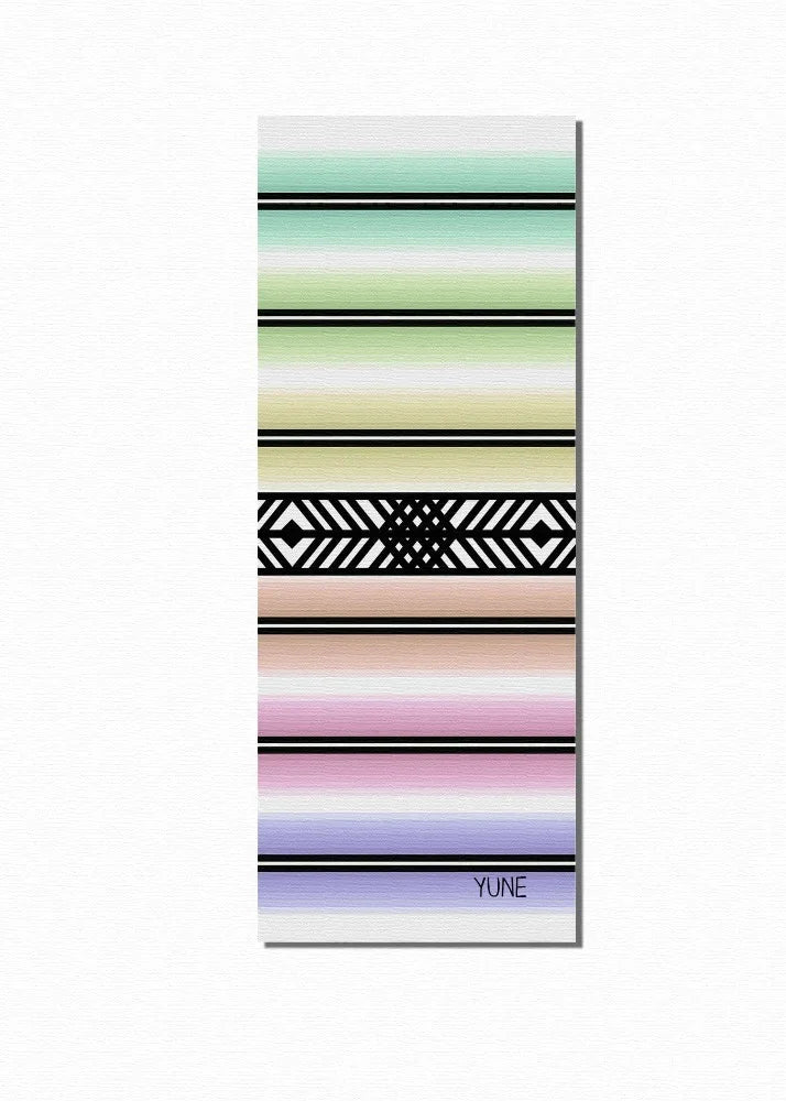 Yoga Mat | 6mm Thick | Striped | Non-Slip | Eco Friendly | Yune Yoga | Helena-0